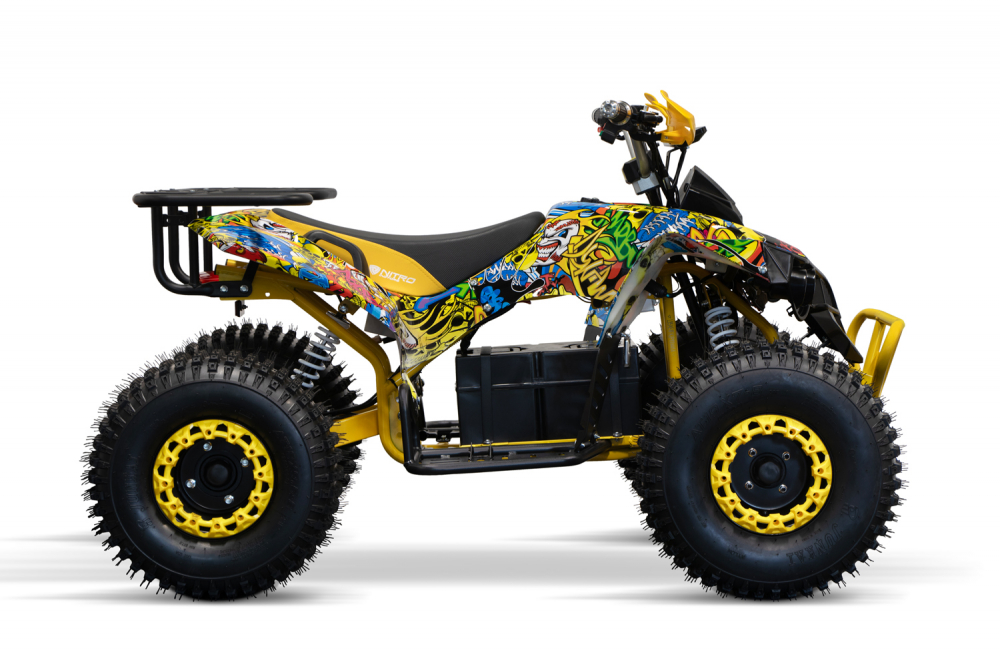 ATV electric NITRO EcoWarrior SPORT 1000W 48V 20Ah cu DIFERENTIAL, grafiti galben [4]