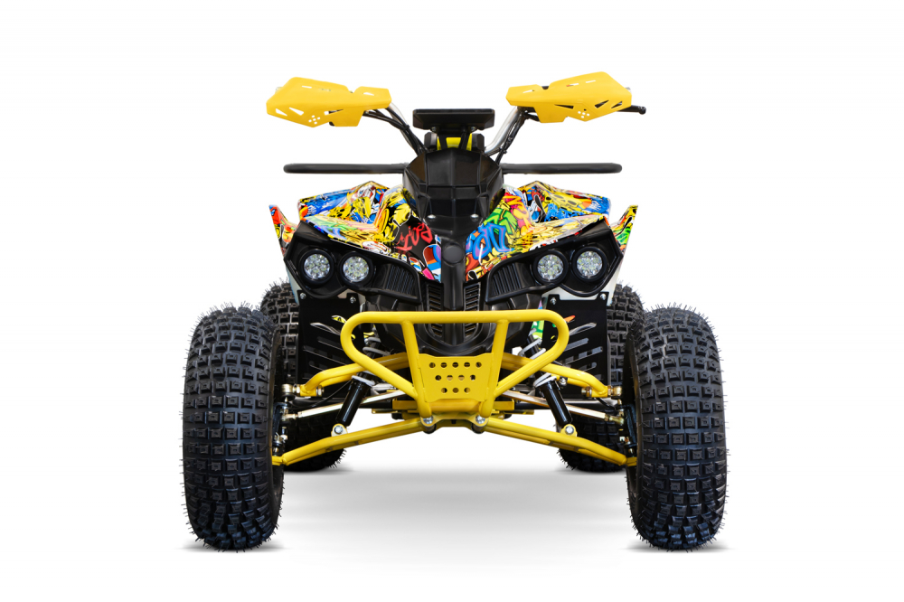 ATV electric NITRO EcoWarrior SPORT 1000W 48V 20Ah cu DIFERENTIAL, grafiti galben [5]