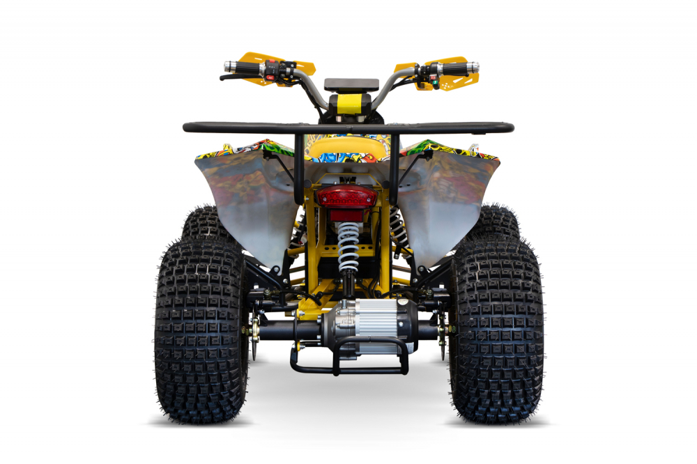 ATV electric NITRO EcoWarrior SPORT 1000W 48V 20Ah cu DIFERENTIAL, grafiti galben [6]