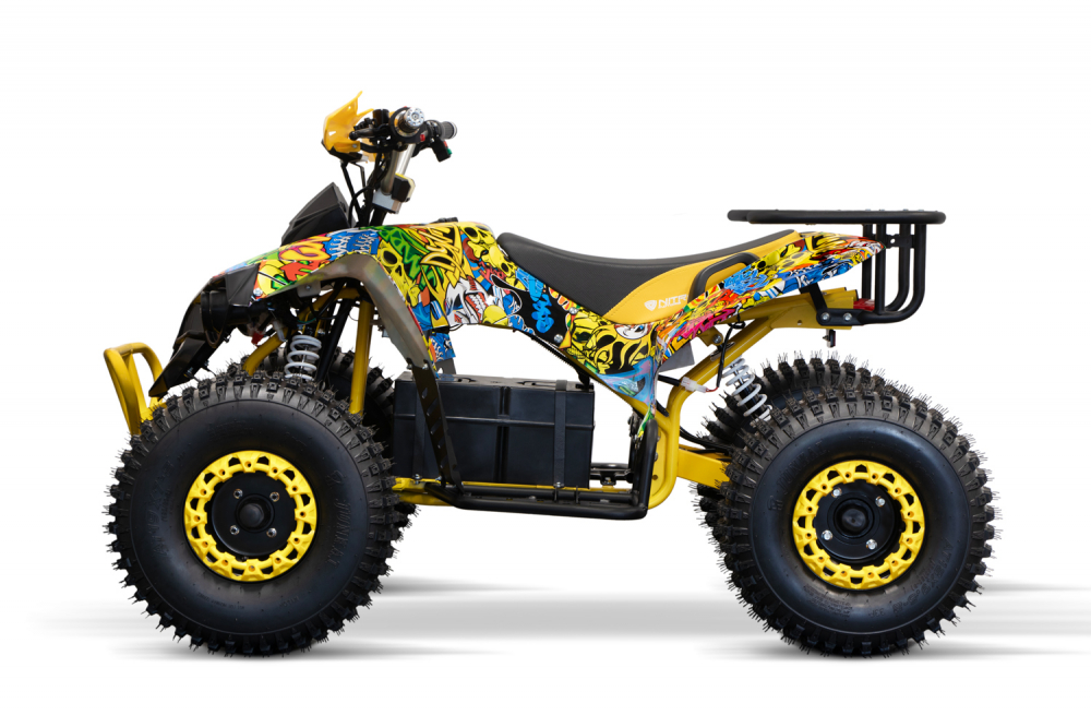 ATV electric NITRO EcoWarrior SPORT 1000W 48V 20Ah cu DIFERENTIAL, grafiti galben [3]