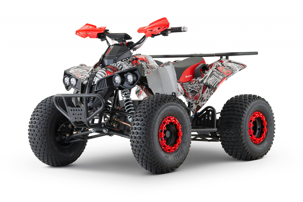 ATV electric NITRO EcoWarrior SPORT 1500W 60V 20Ah cu DIFERENTIAL, grafiti alb