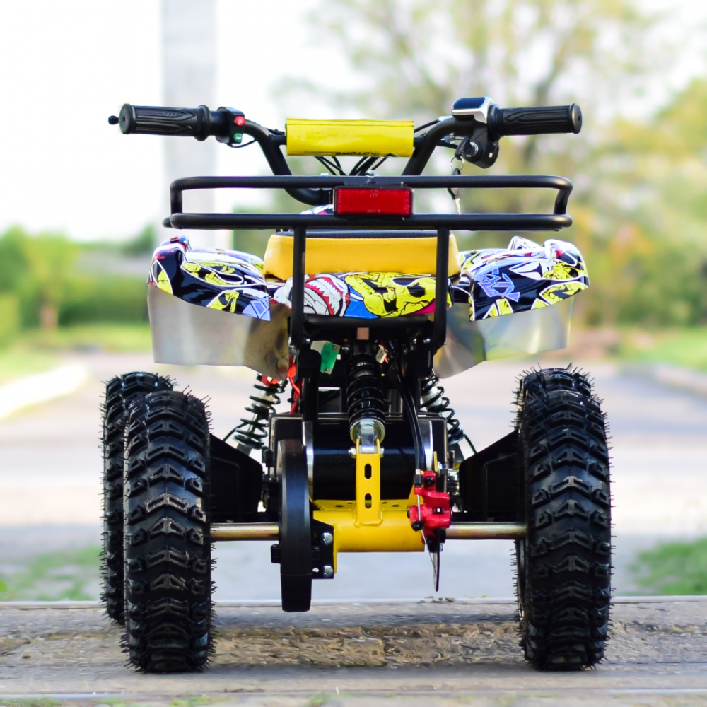 ATV electric NITRO Torino Quad 1000W 48V cu anvelope 13x4.10-6, grafiti galben [8]