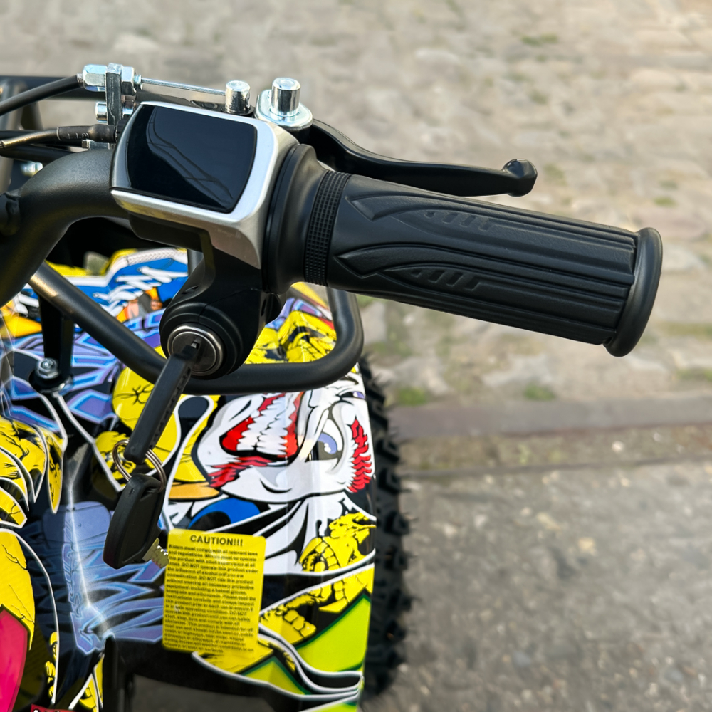 ATV electric NITRO Torino Quad 1000W 48V cu anvelope 13x4.10-6, grafiti galben [16]