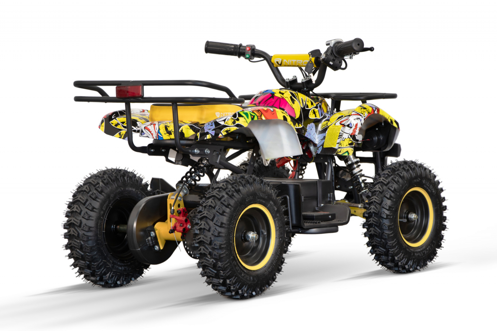 ATV electric NITRO Torino Quad 1000W 48V cu anvelope 13x4.10-6, grafiti galben [19]