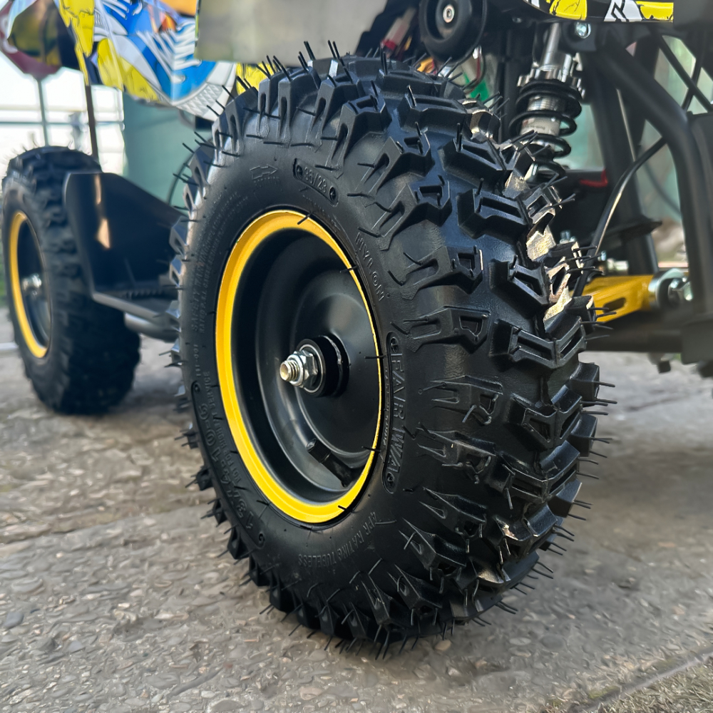 ATV electric NITRO Torino Quad 1000W 48V cu anvelope 13x4.10-6, grafiti galben [14]