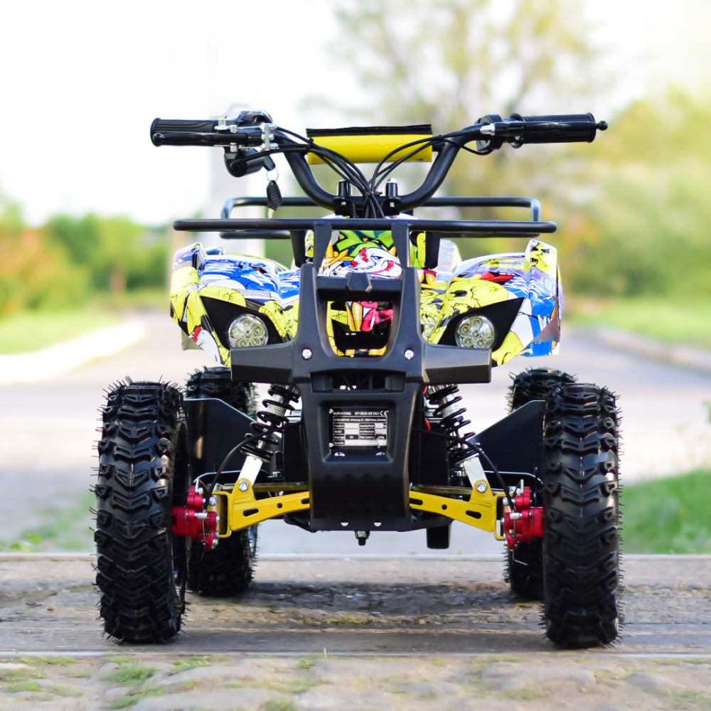 ATV electric NITRO Torino Quad 1000W 48V cu anvelope 13x4.10-6, grafiti galben [4]