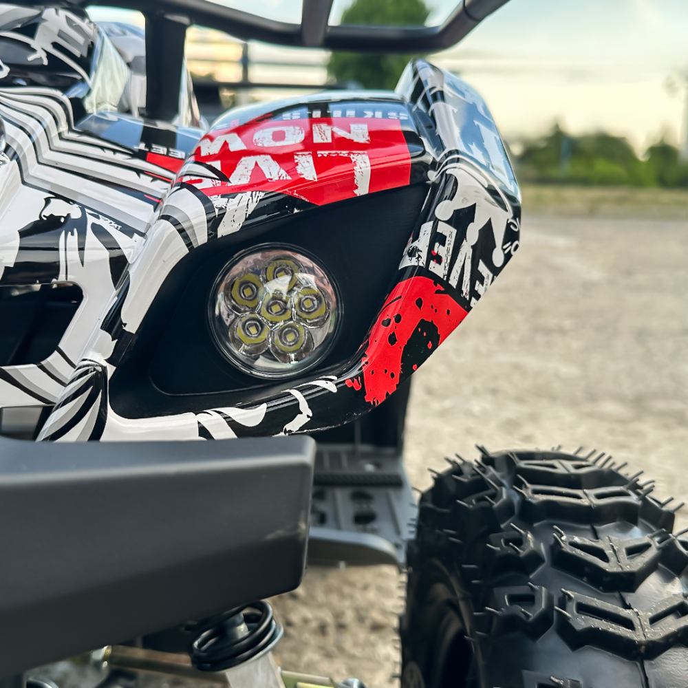 ATV electric NITRO Torino Quad 1000W 48V cu anvelope 13x4.10-6, grafiti white [16]