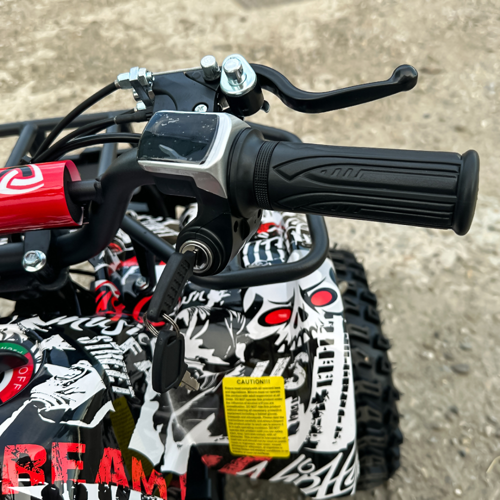 ATV electric NITRO Torino Quad 1000W 48V cu anvelope 13x4.10-6, grafiti white [15]