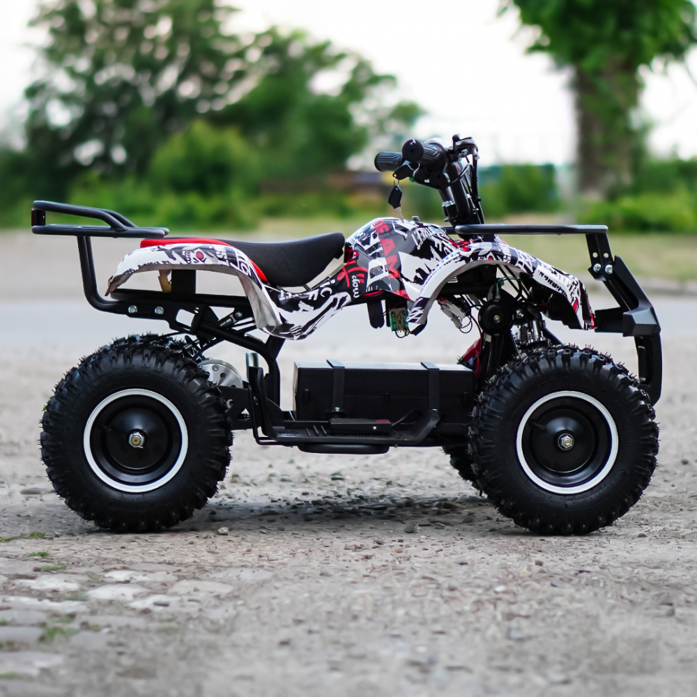 ATV electric NITRO Torino Quad 1000W 48V cu anvelope 13x4.10-6, grafiti white [7]