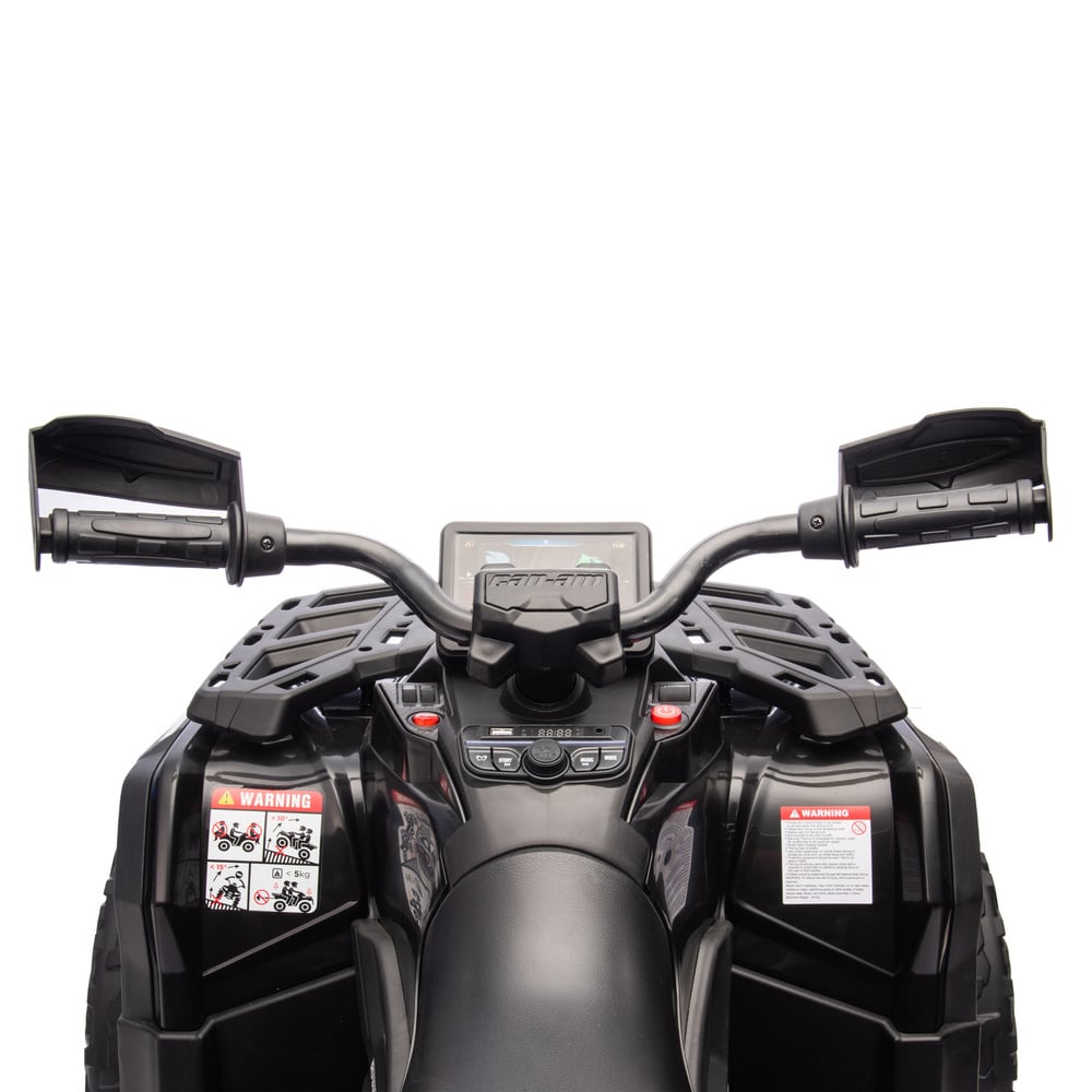 ATV electric pentru 2 copii Can Am Outlender 800W 24V Bombardier, culoare neagra [12]