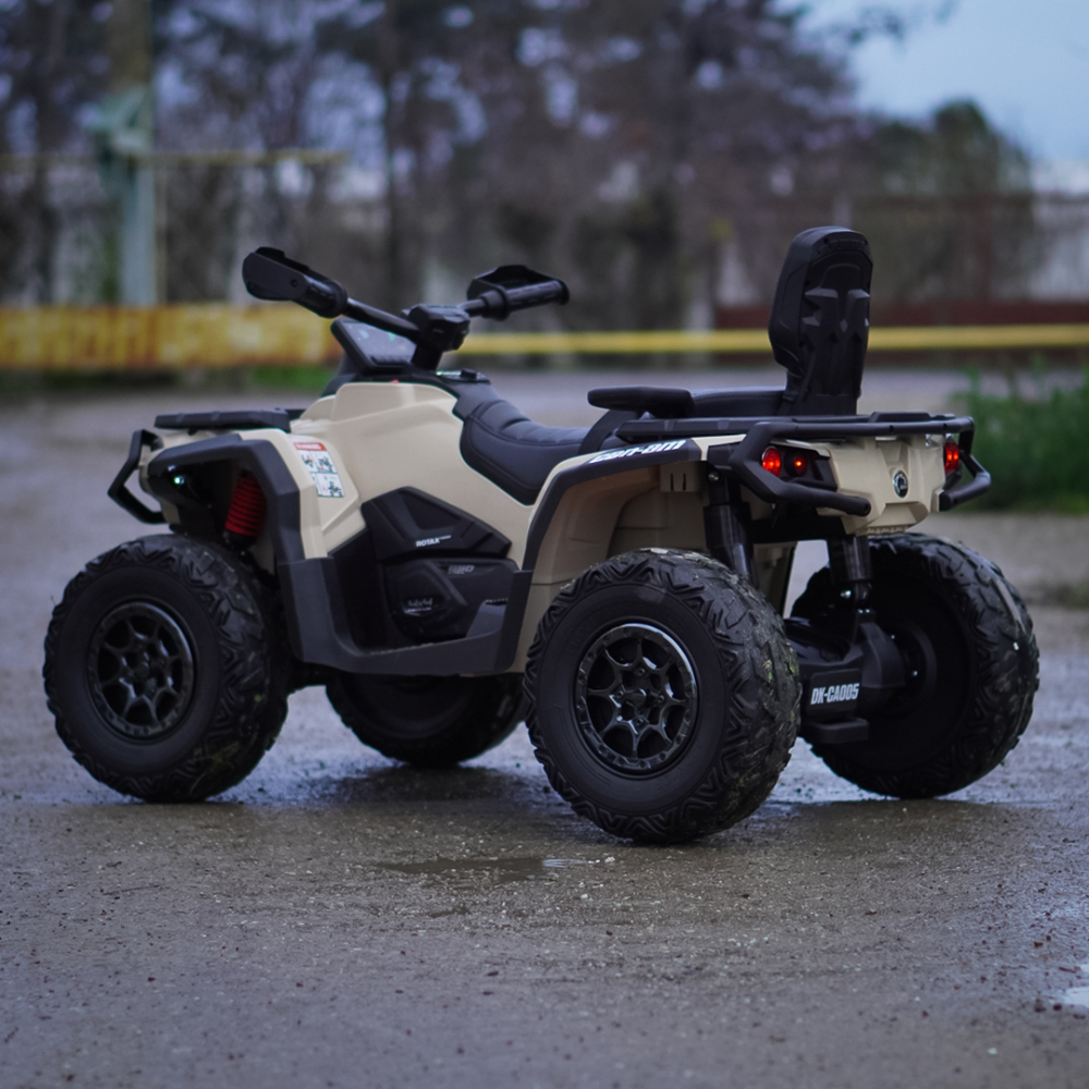 ATV electric pentru 2 copii Can Am Outlender 800W 24V Bombardier, culoare khaki [9]