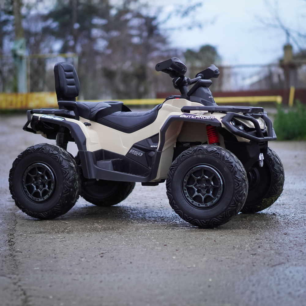 ATV electric pentru 2 copii Can Am Outlender 800W 24V Bombardier, culoare khaki [5]