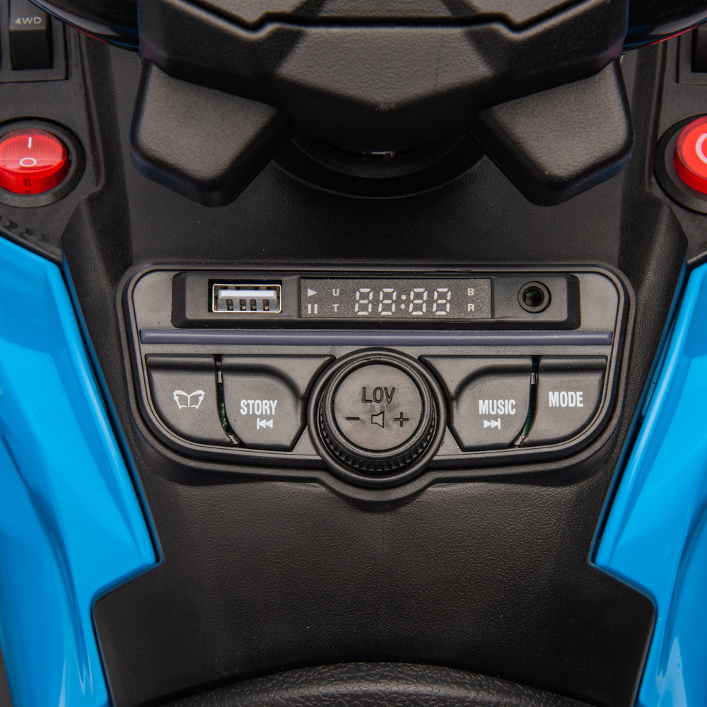 ATV electric pentru 2 copii Can Am Outlender 800W 24V Bombardier, culoare albastra [12]