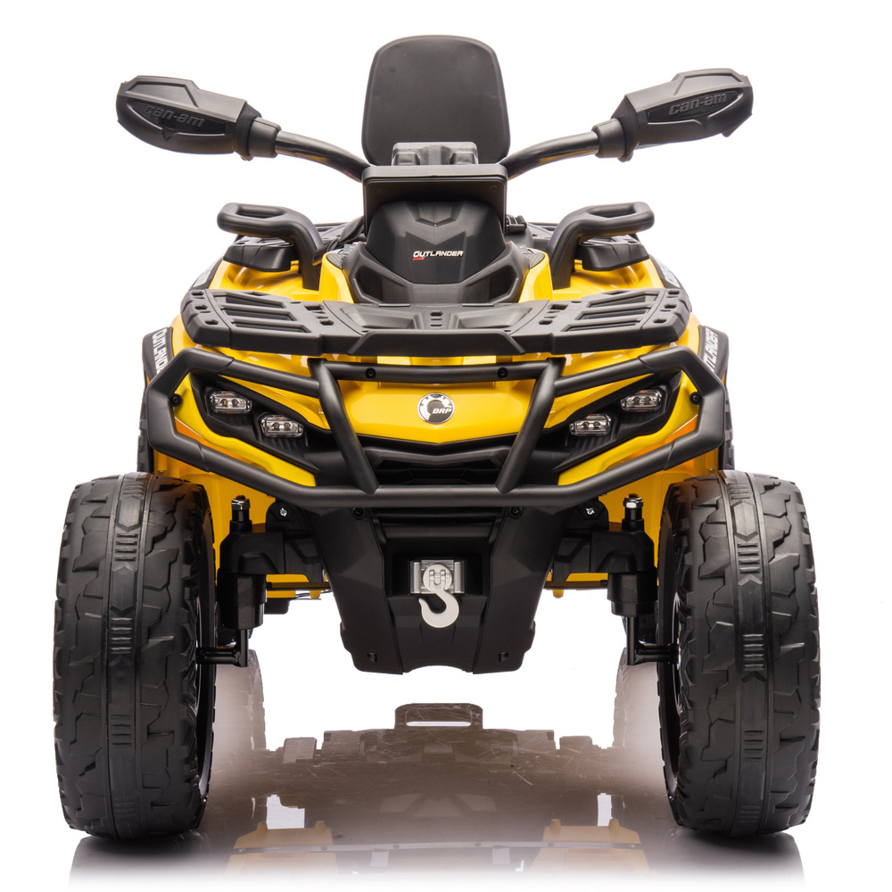 ATV electric pentru 2 copii Can Am Outlender 800W 24V Bombardier, culoare galbena [3]