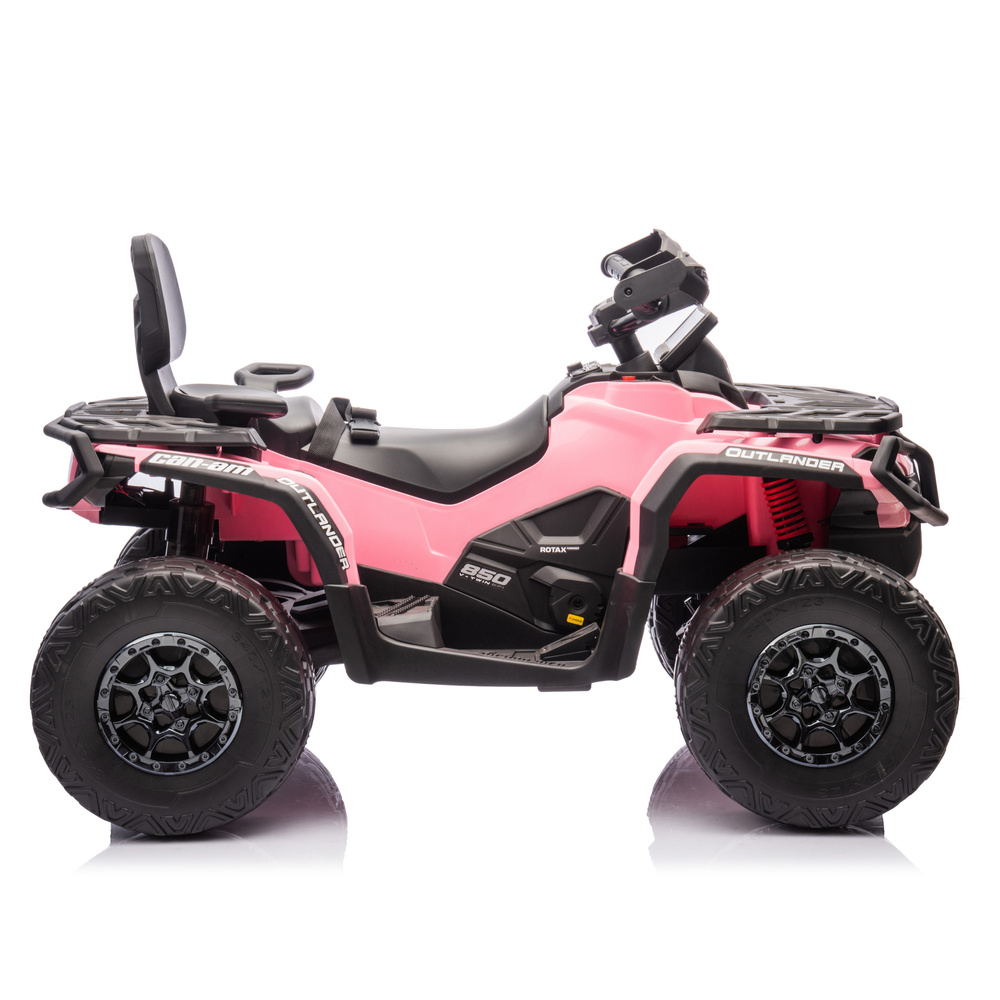 ATV electric pentru 2 copii Can Am Outlender 800W 24V Bombardier, culoare roz [4]