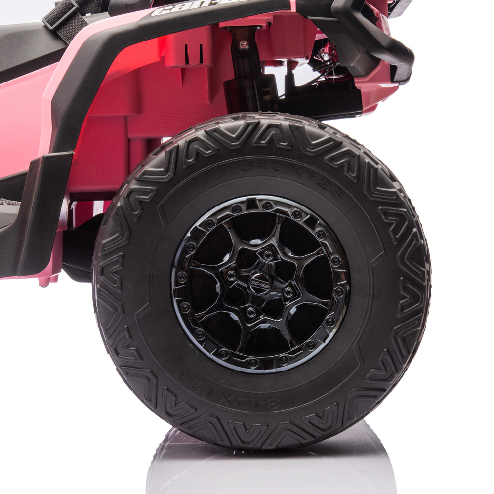 ATV electric pentru 2 copii Can Am Outlender 800W 24V Bombardier, culoare roz [10]