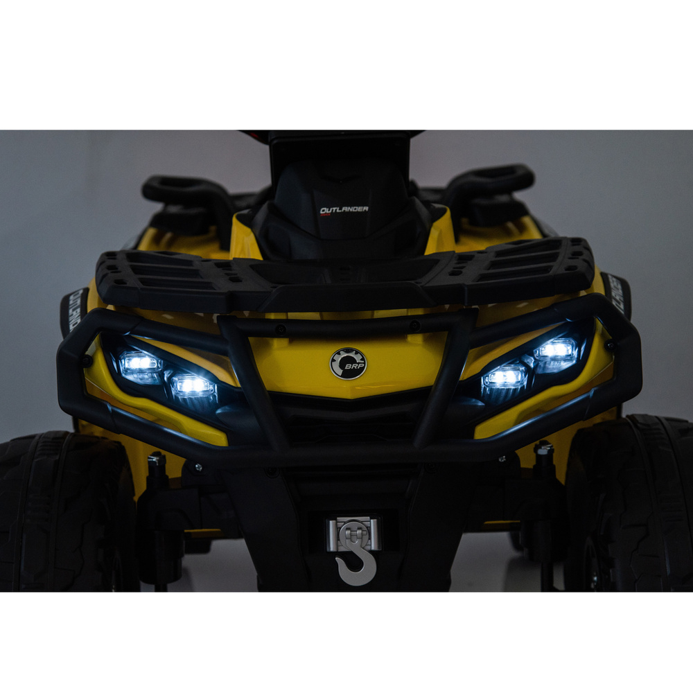 ATV electric pentru 2 copii Can Am Outlender 800W 24V Bombardier, culoare galbena [15]