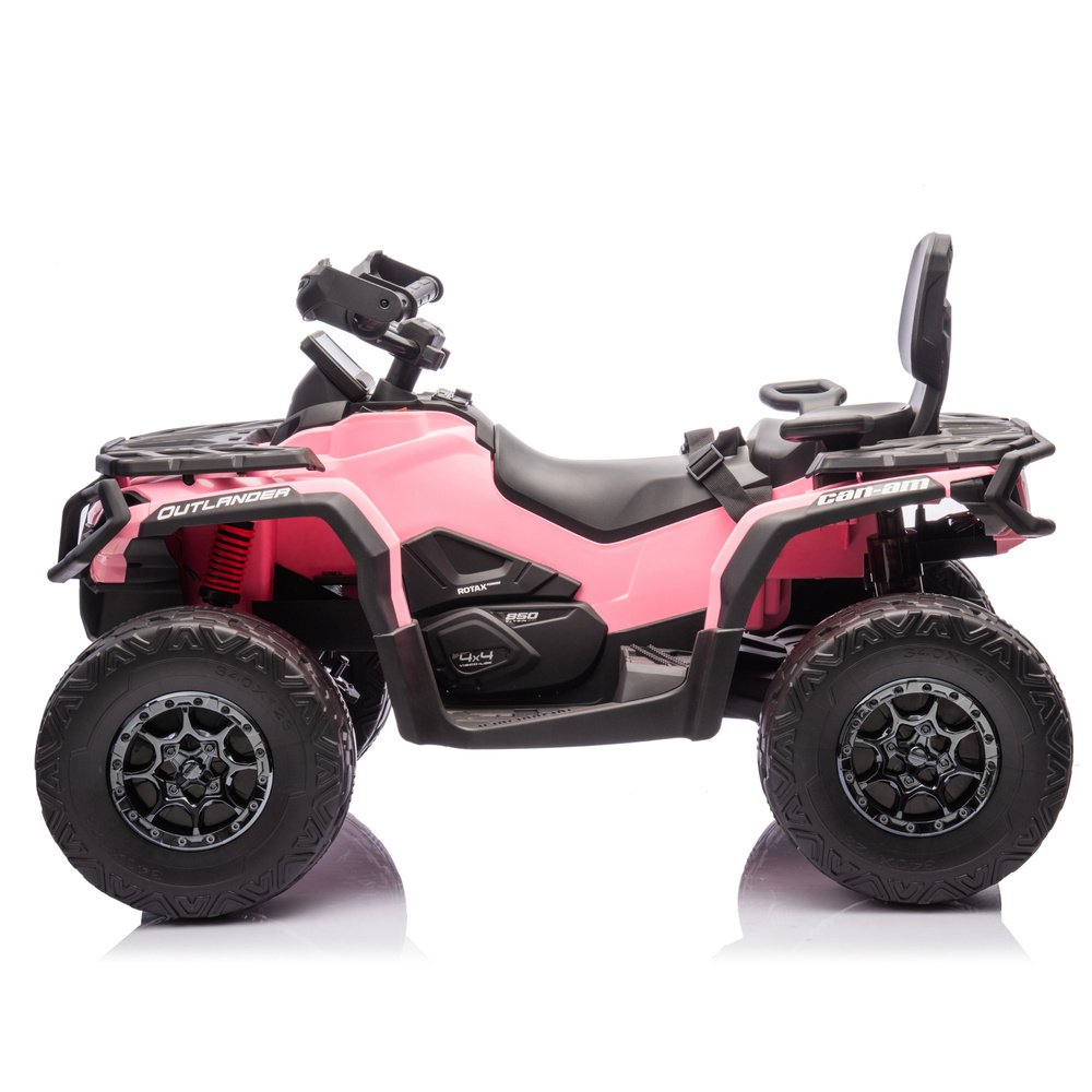ATV electric pentru 2 copii Can Am Outlender 800W 24V Bombardier, culoare roz [5]
