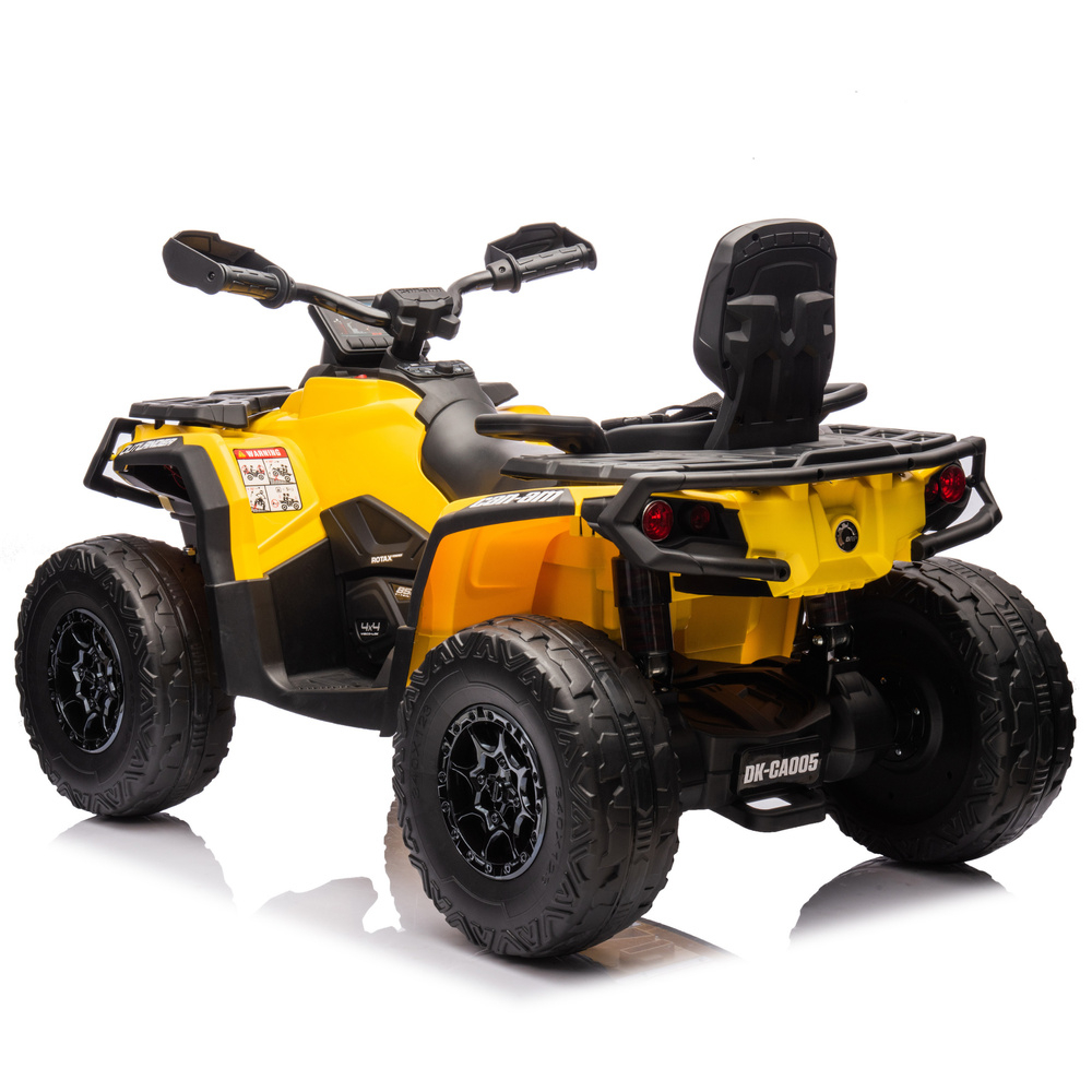 ATV electric pentru 2 copii Can Am Outlender 800W 24V Bombardier, culoare galbena [6]