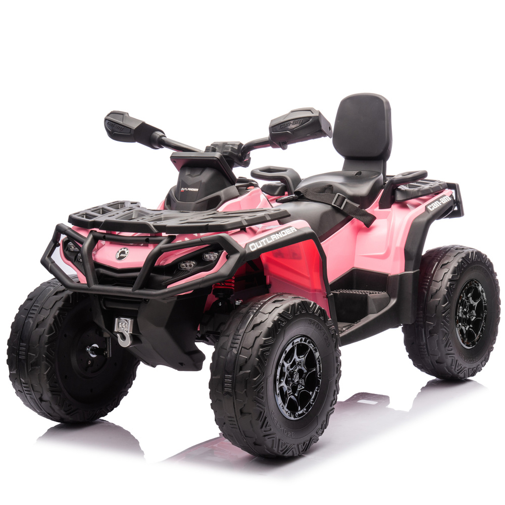 ATV electric pentru 2 copii Can Am Outlender 800W 24V Bombardier, culoare roz [2]