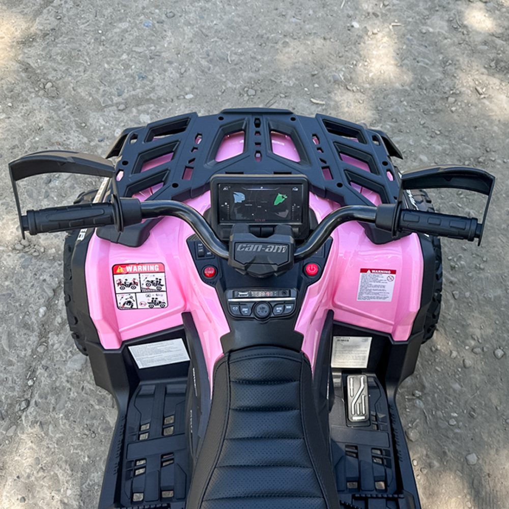ATV electric pentru 2 copii Can Am Outlender 800W 24V Bombardier, culoare roz [18]