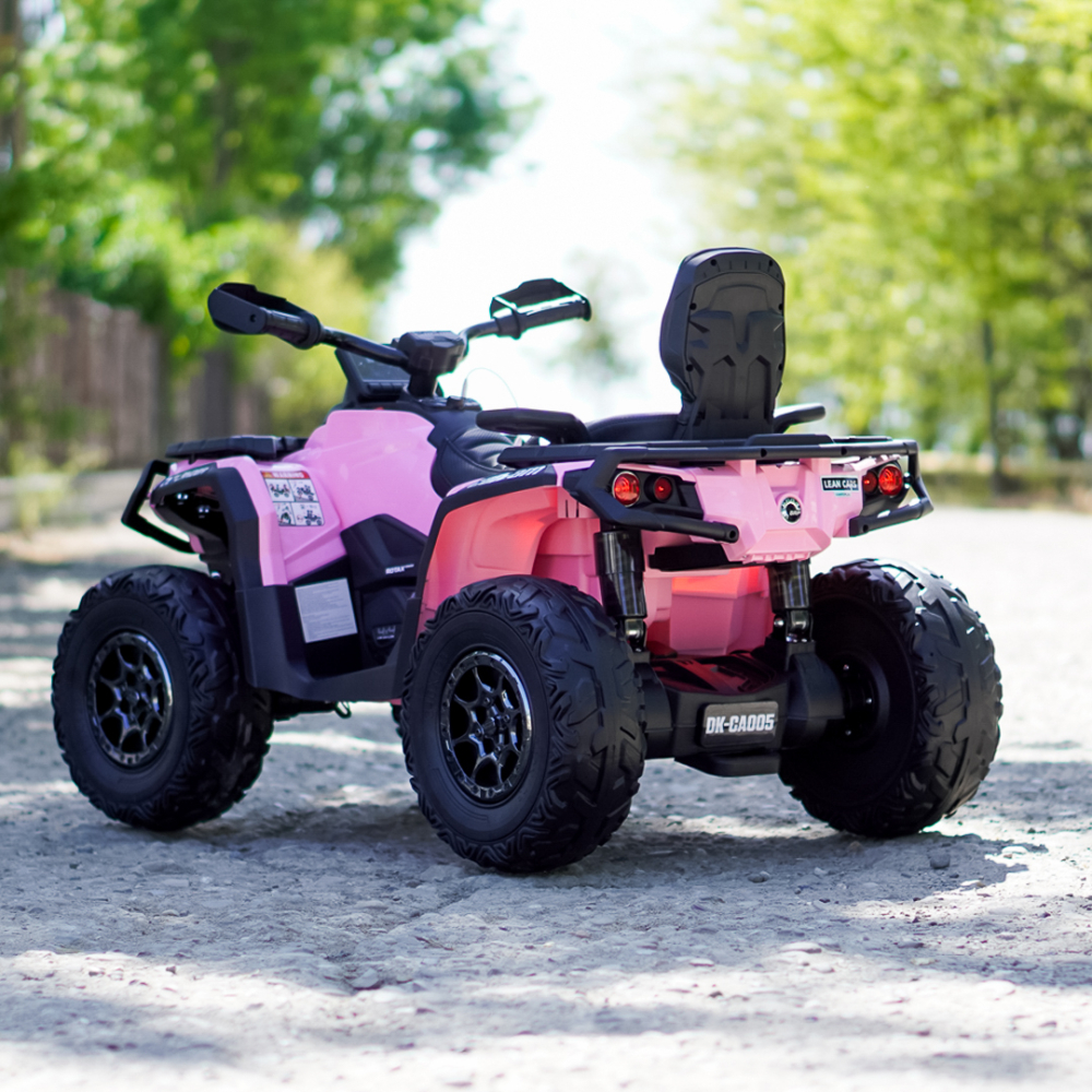 ATV electric pentru 2 copii Can Am Outlender 800W 24V Bombardier, culoare roz [6]