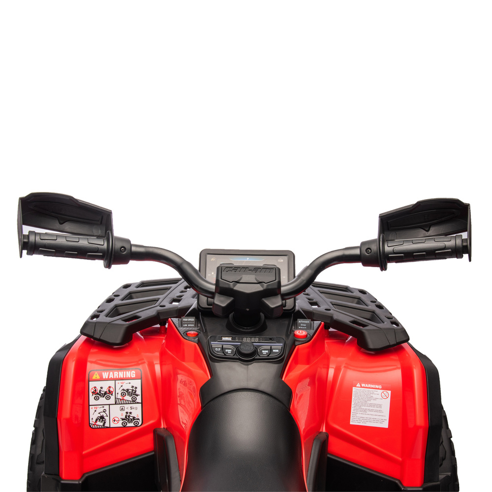 ATV electric pentru 2 copii Can Am Outlender 800W 24V Bombardier, culoare rosie [12]