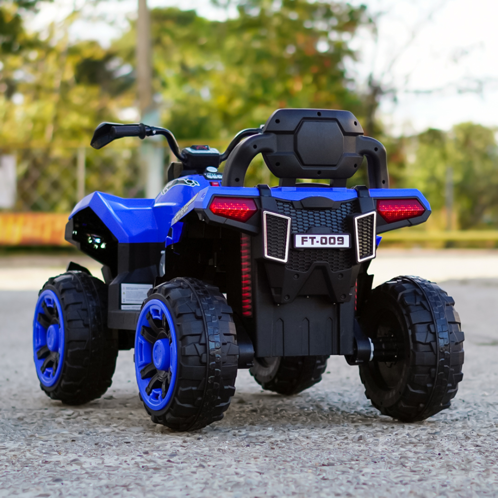 ATV electric copii 3-9 ani, 140W baterie 12V, albastru, 4x4 [7]