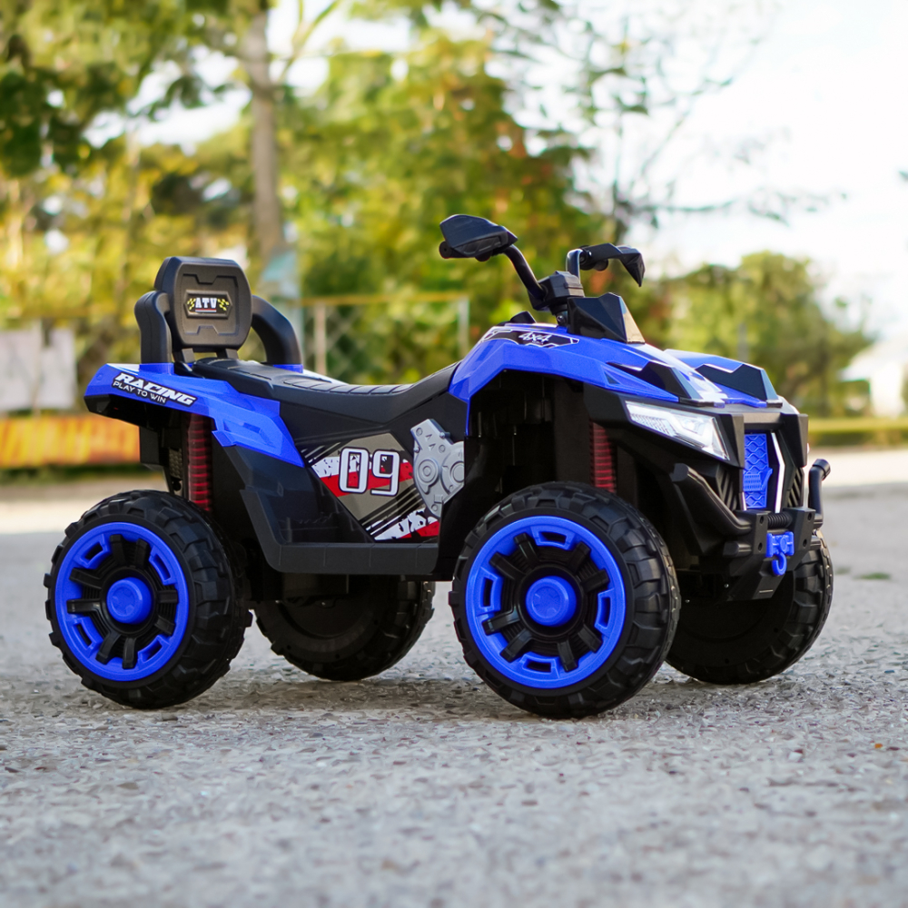 ATV electric copii 3-9 ani, 140W baterie 12V, albastru, 4x4 [11]