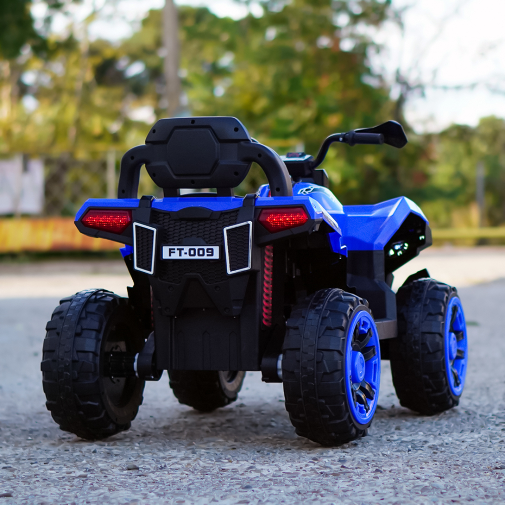 ATV electric copii 3-9 ani, 140W baterie 12V, albastru, 4x4 [8]