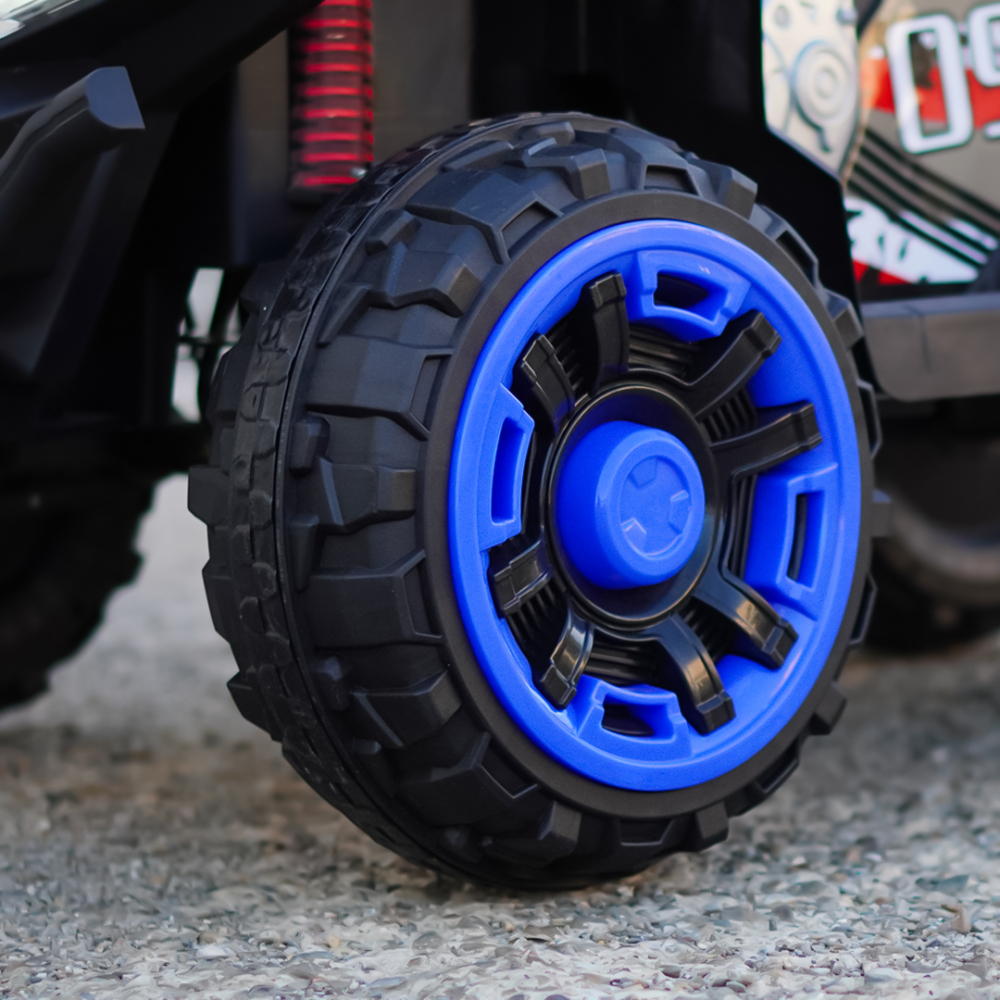 ATV electric copii 3-9 ani, 140W baterie 12V, albastru, 4x4 [15]