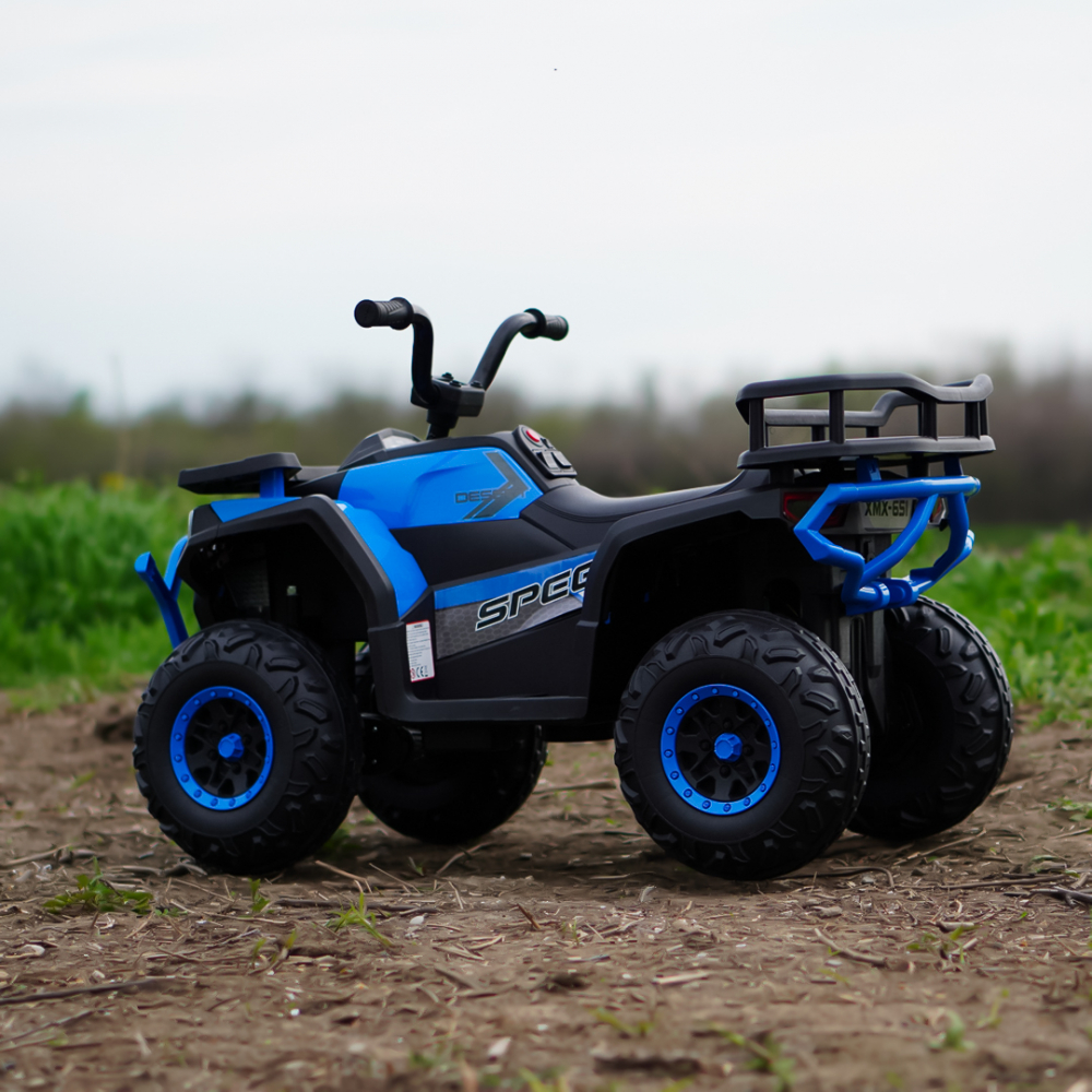 ATV electric pentru copii 2-5 ani, Mini DESERT, 120W 12V, cu telecomanda, bluetooth, albastru [6]