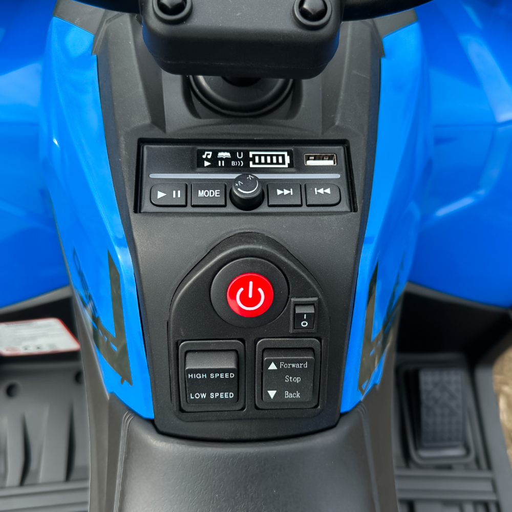 ATV electric pentru copii 2-5 ani, Mini DESERT, 120W 12V, cu telecomanda, bluetooth, albastru [12]