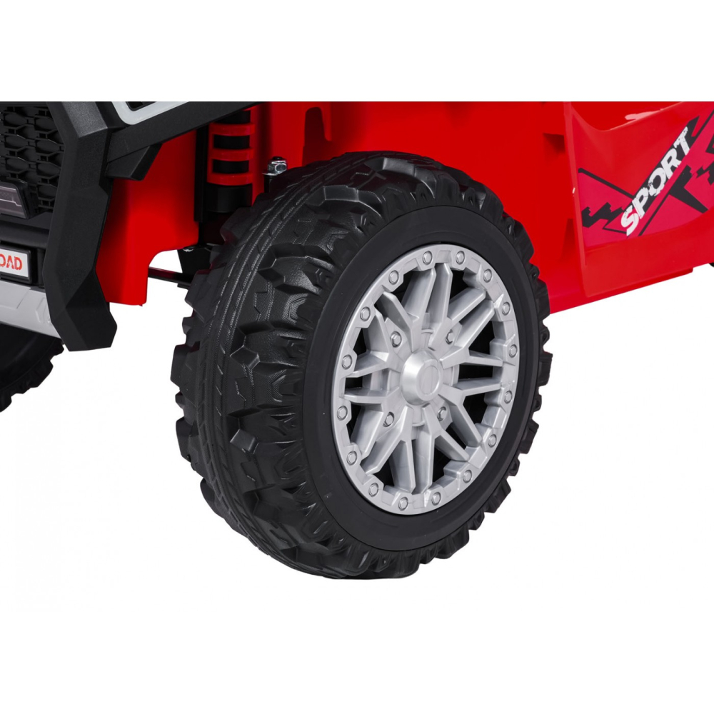 ATV electric pentru copii 2-6 ani, Kinderauto FarmQuad 6x6, 180W, 12V 14AH, roti EVA, culoare rosie [23]