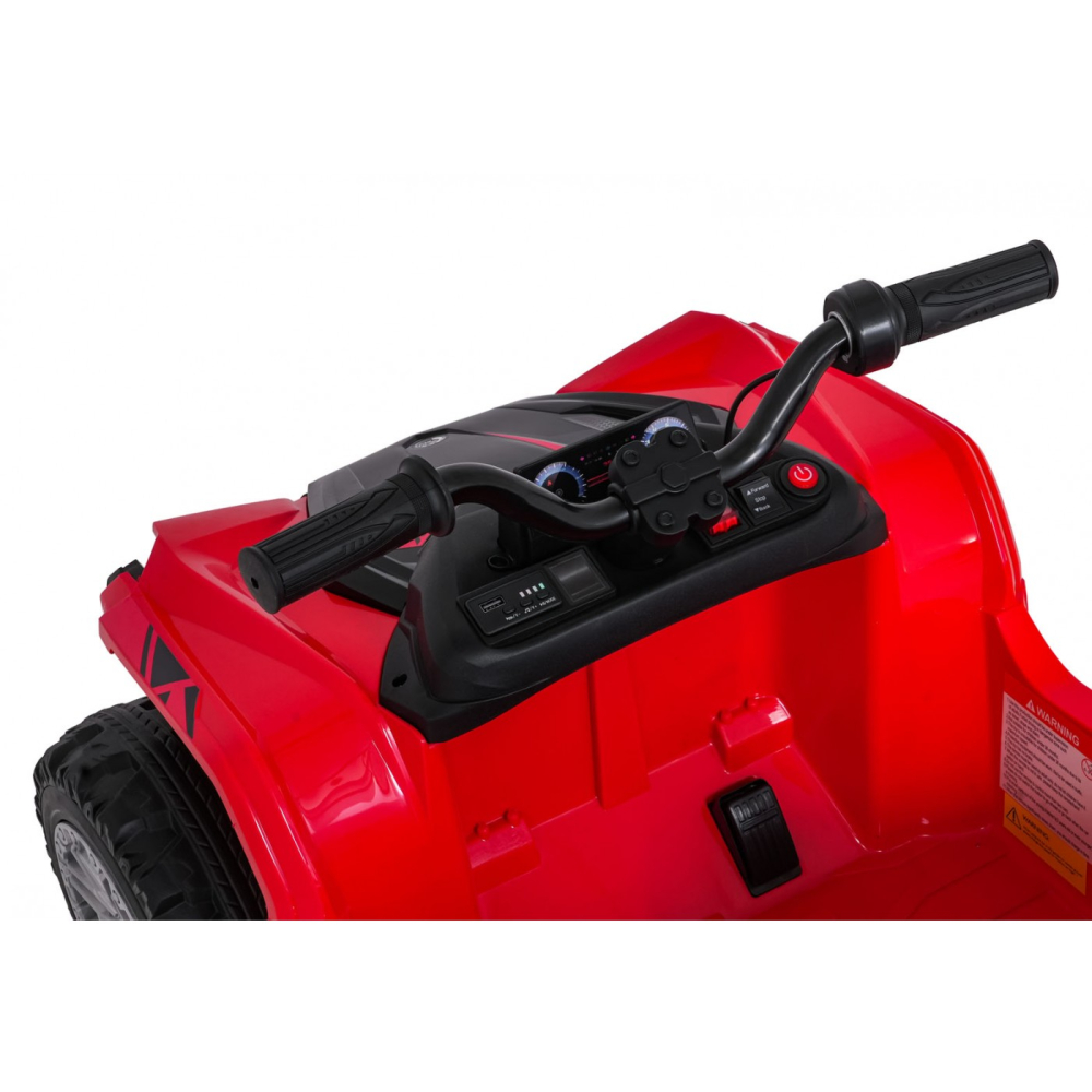 ATV electric pentru copii 2-6 ani, Kinderauto FarmQuad 6x6, 180W, 12V 14AH, roti EVA, culoare rosie [14]