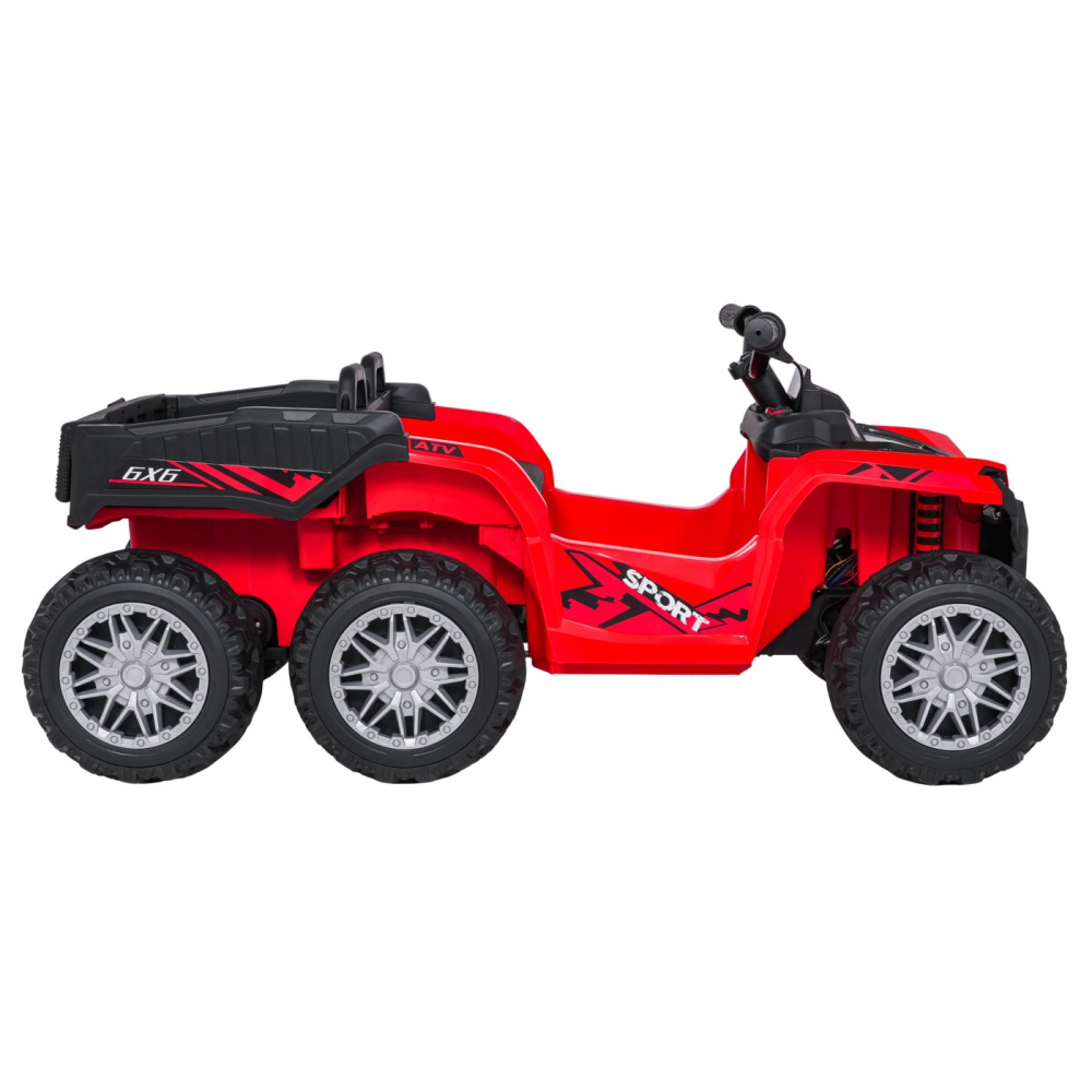 ATV electric pentru copii 2-6 ani, Kinderauto FarmQuad 6x6, 180W, 12V 14AH, roti EVA, culoare rosie [11]