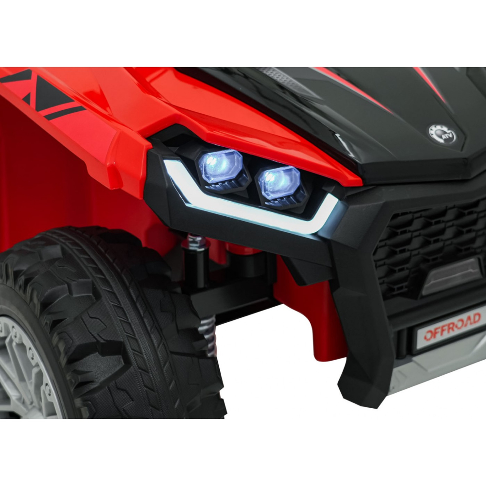 ATV electric pentru copii 2-6 ani, Kinderauto FarmQuad 6x6, 180W, 12V 14AH, roti EVA, culoare rosie [24]