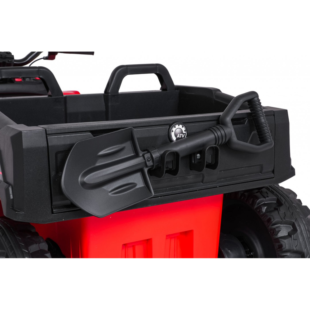 ATV electric pentru copii 2-6 ani, Kinderauto FarmQuad 6x6, 180W, 12V 14AH, roti EVA, culoare rosie [22]