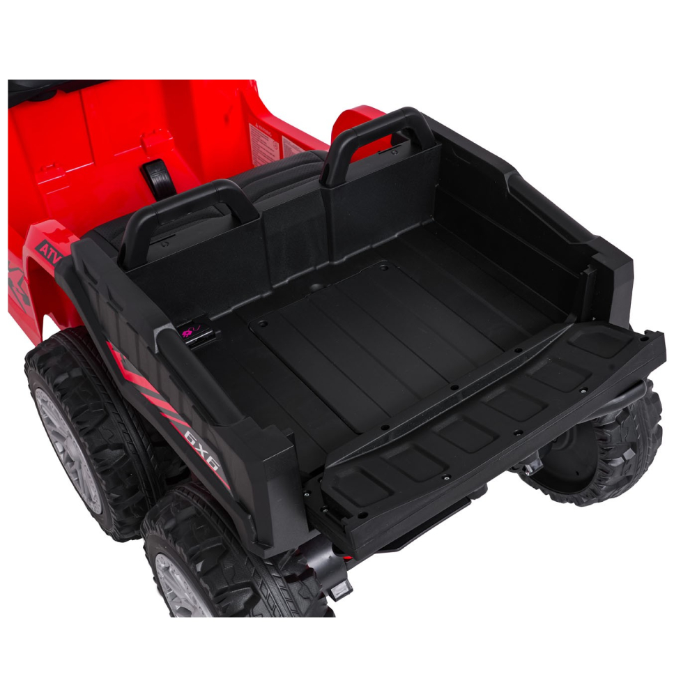 ATV electric pentru copii 2-6 ani, Kinderauto FarmQuad 6x6, 180W, 12V 14AH, roti EVA, culoare rosie [21]