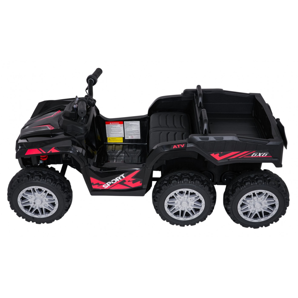 ATV electric pentru copii 2-6 ani, Kinderauto FarmQuad 6x6, 180W, 12V 14AH, roti EVA, culoare neagra [7]