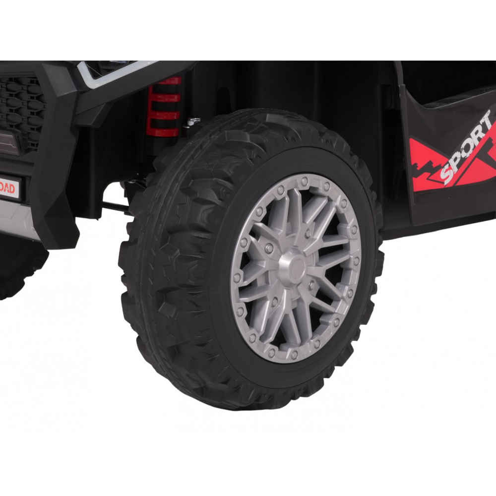 ATV electric pentru copii 2-6 ani, Kinderauto FarmQuad 6x6, 180W, 12V 14AH, roti EVA, culoare neagra [27]