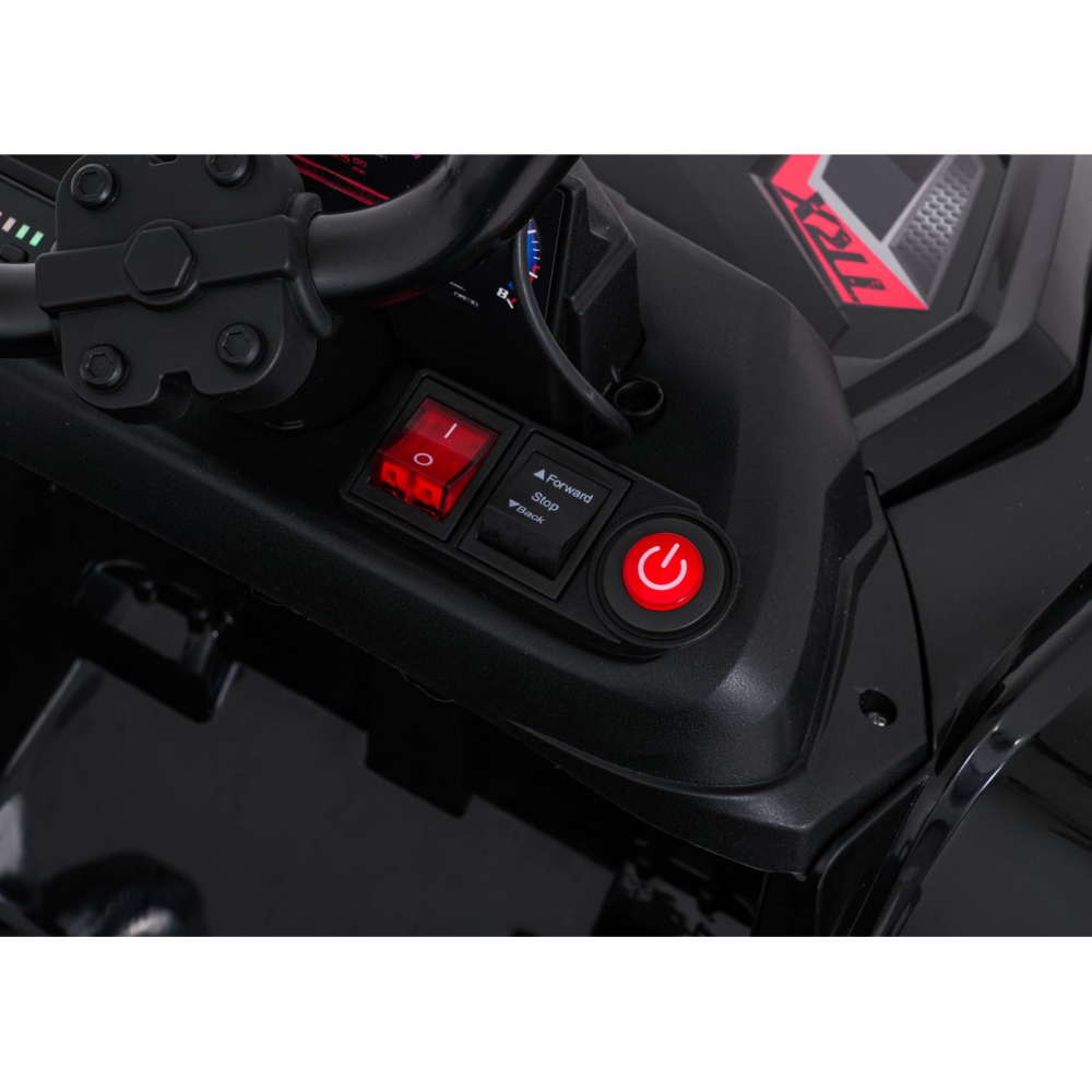 ATV electric pentru copii 2-6 ani, Kinderauto FarmQuad 6x6, 180W, 12V 14AH, roti EVA, culoare neagra [16]