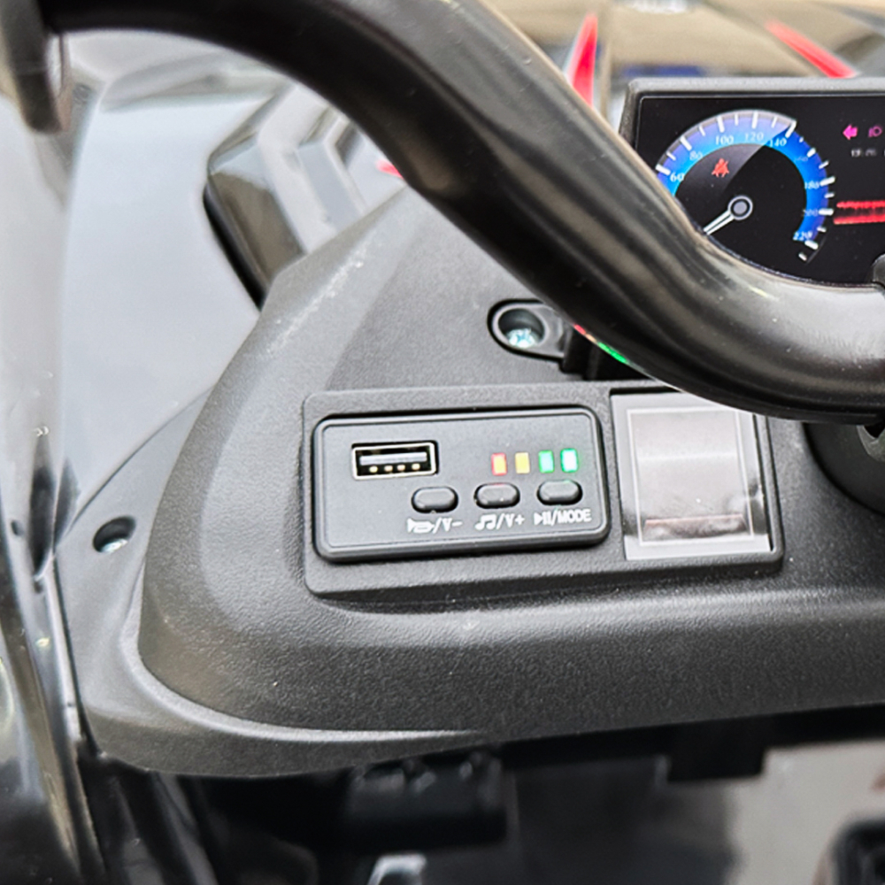 ATV electric pentru copii 2-6 ani, Kinderauto FarmQuad 6x6, 180W, 12V 14AH, roti EVA, negru [15]