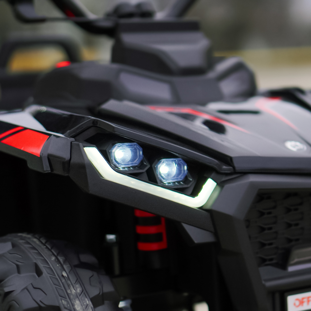 ATV electric pentru copii 2-6 ani, Kinderauto FarmQuad 6x6, 180W, 12V 14AH, roti EVA, negru [11]