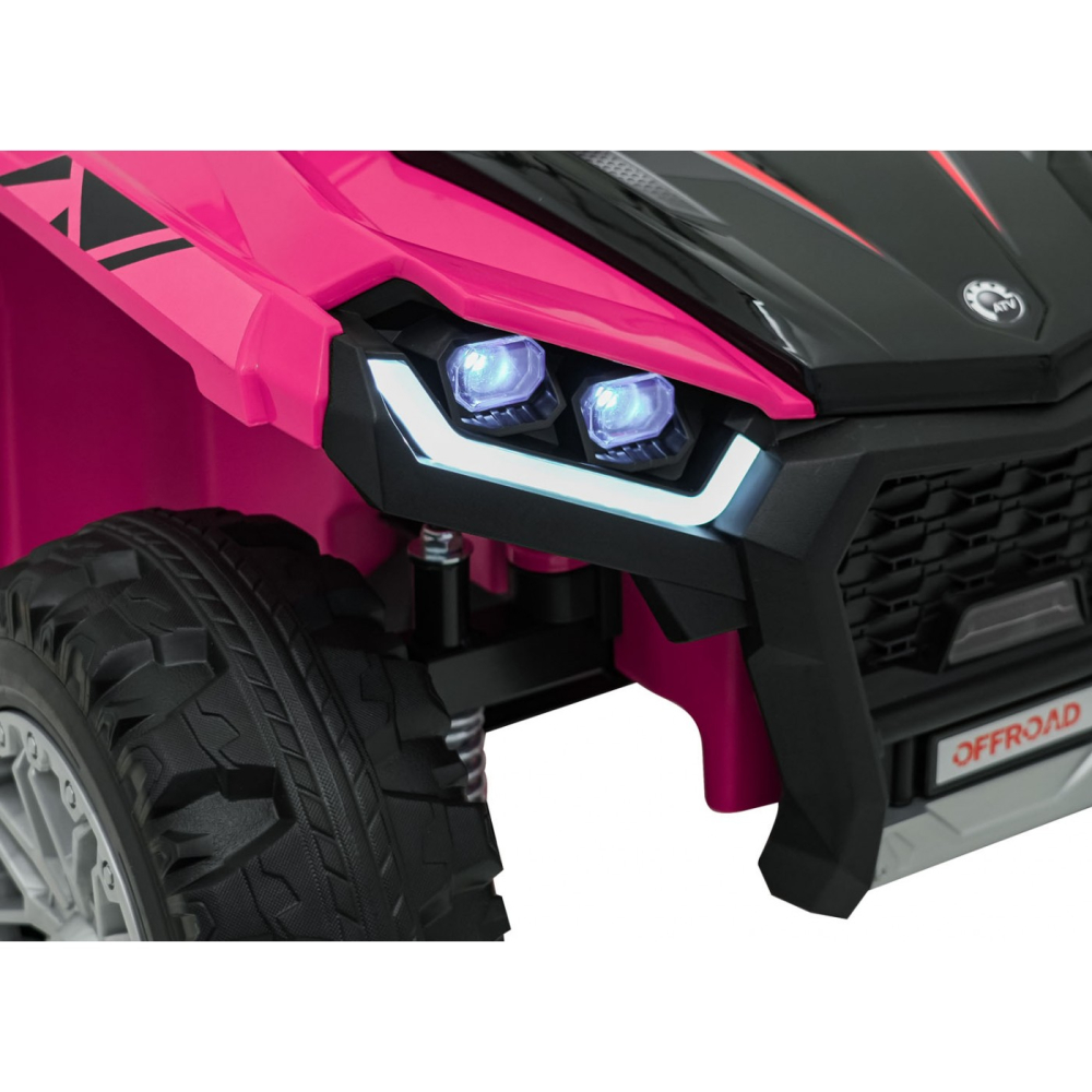ATV electric pentru copii 2-6 ani, Kinderauto FarmQuad 6x6, 180W, 12V 14AH, roti EVA, culoare roz [24]