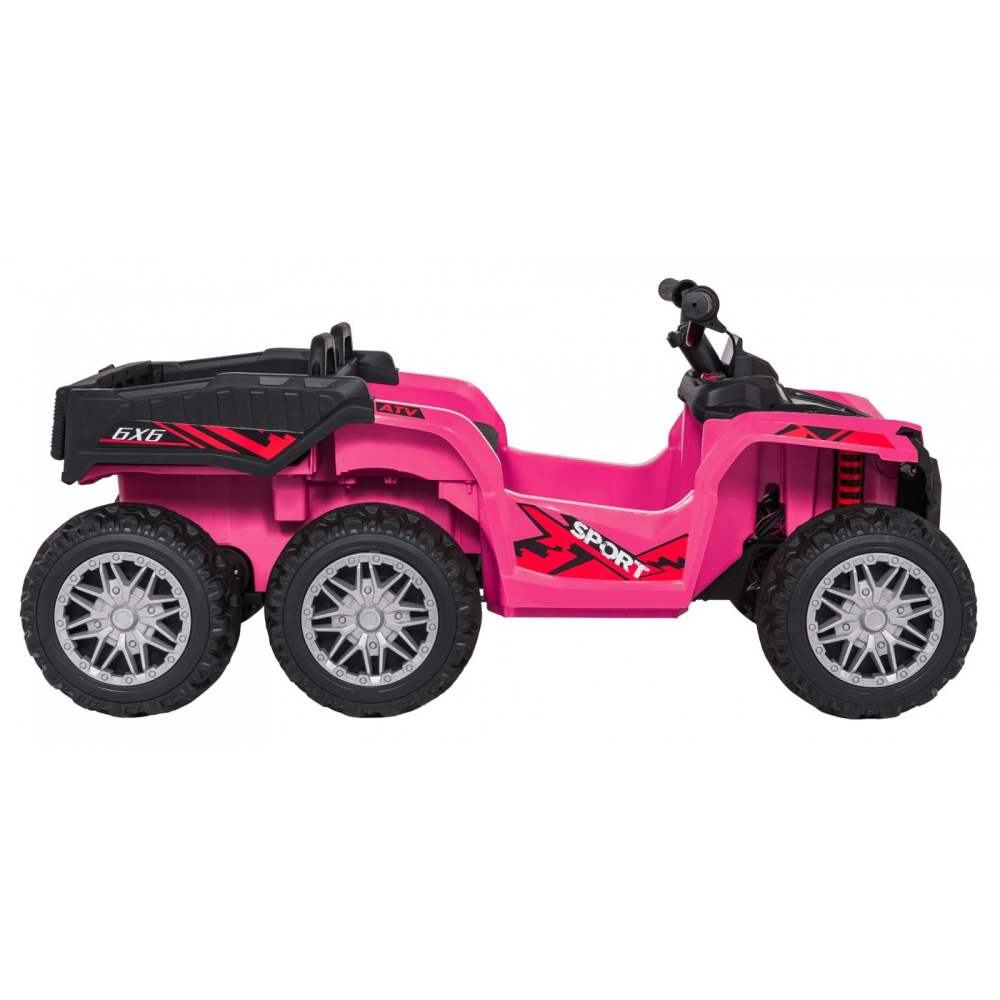 ATV electric pentru copii 2-6 ani, Kinderauto FarmQuad 6x6, 180W, 12V 14AH, roti EVA, culoare roz [11]