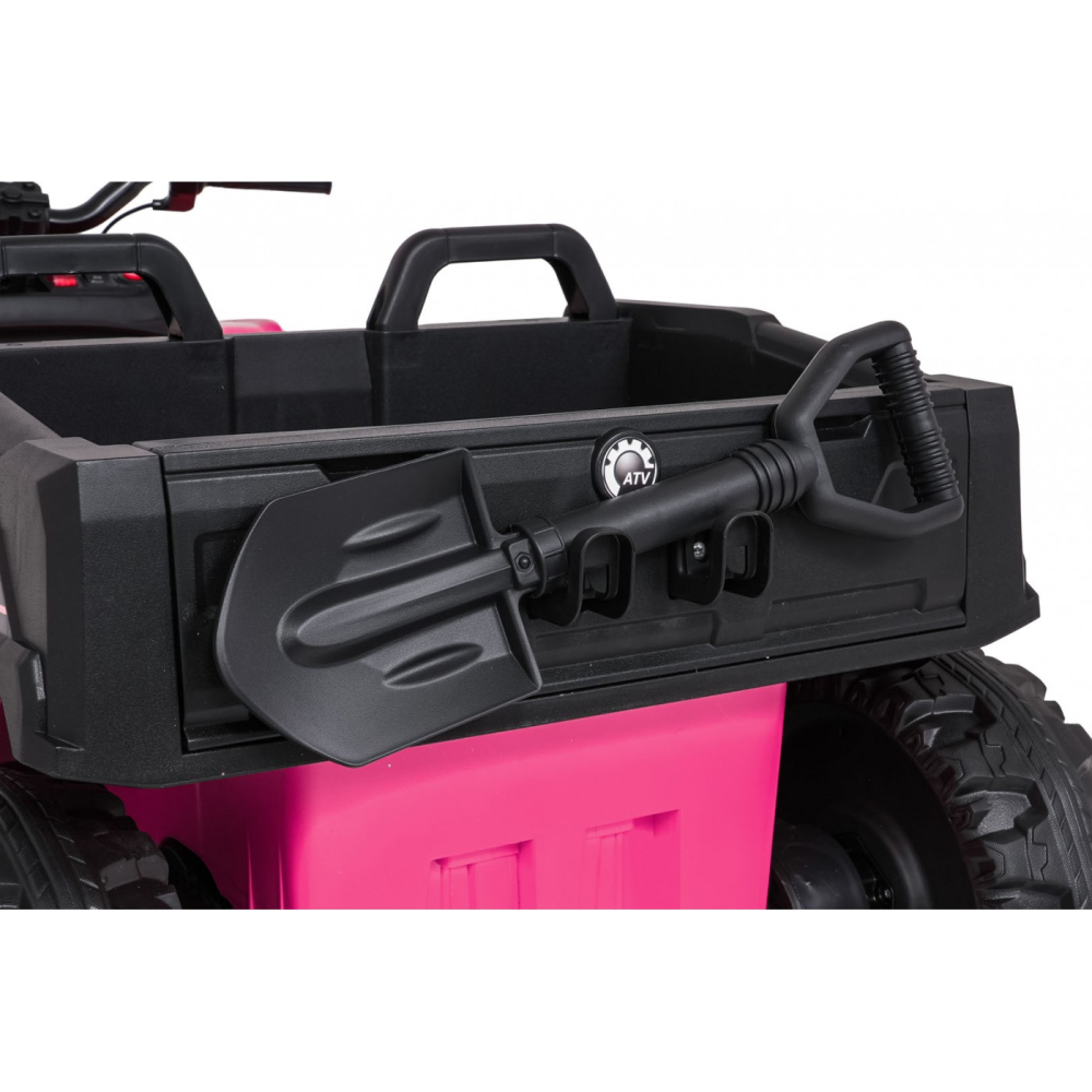ATV electric pentru copii 2-6 ani, Kinderauto FarmQuad 6x6, 180W, 12V 14AH, roti EVA, culoare roz [22]