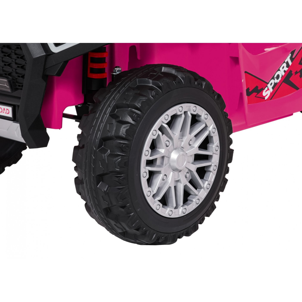 ATV electric pentru copii 2-6 ani, Kinderauto FarmQuad 6x6, 180W, 12V 14AH, roti EVA, culoare roz [23]