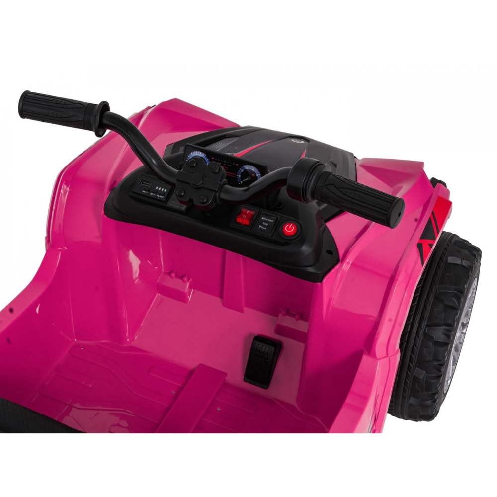 ATV electric pentru copii 2-6 ani, Kinderauto FarmQuad 6x6, 180W, 12V 14AH, roti EVA, culoare roz [15]