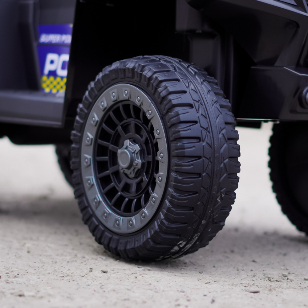 ATV electric pentru copii 3-6 ani, Kinderauto Police, 80W, 12V 7Ah, echipare premium, gri [14]